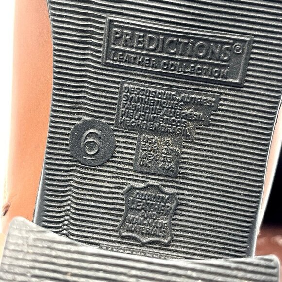 Vintage 90s Y2K Predictions Sz 6 Square Toe Laser Cut Leather Chunky Heel Mules - Picture 15 of 16